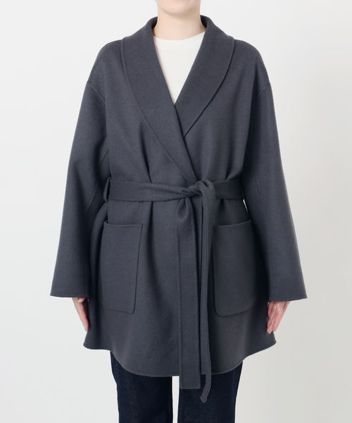 SUPER140 ダブルフェイスベルテッドコート（その他アウター）｜SLOBE