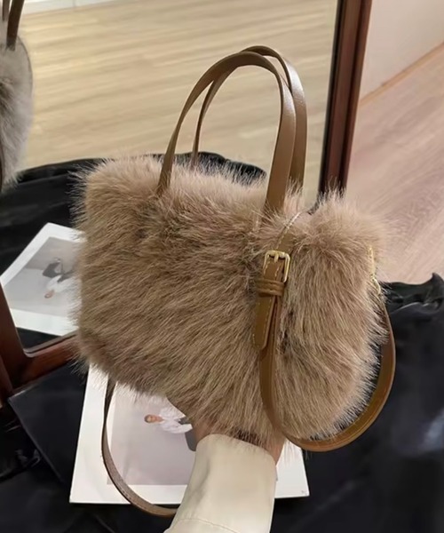 セール】【 ammy. / エイミードット 】 2WAY フェイク ファー バッグ