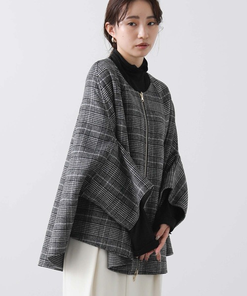 セール】ウールリバーシブルポンチョ（ポンチョ）｜Risley（リズレー