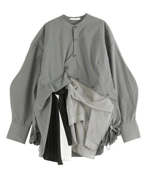 UN3D./アンスリード】PATTERN MIX SHIRT/パターンミックスシャツ