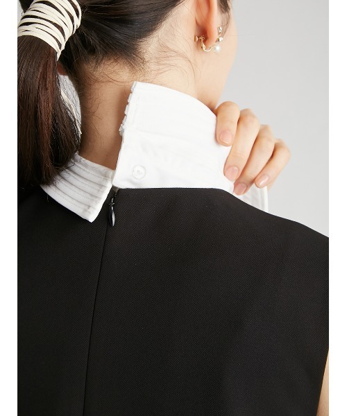 CELFORD（セルフォード）の「襟付きAラインタックワンピース