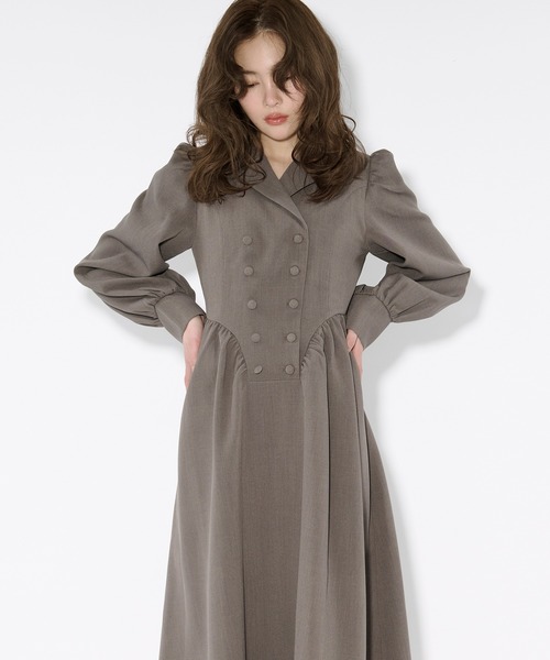 セール】2way code neck トレンチデザインワンピース（ワンピース