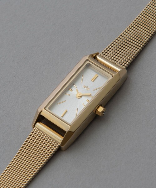 ete（エテ）の「レクタングルフェイス メッシュベルト ウォッチ