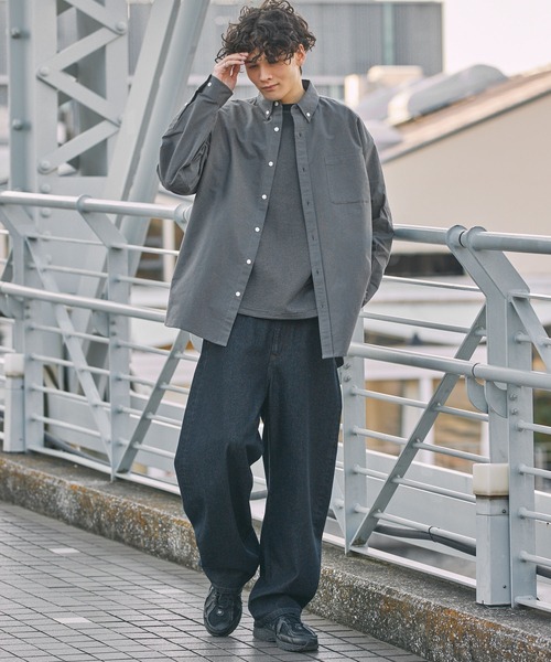 セール】【HECT】Big Oxford BD L/S Shirt / ビッグシルエットボタン