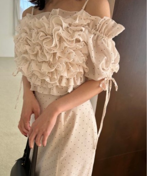 SNIDEL（スナイデル）の「【WEB限定サイズあり】ボリュームラッフル