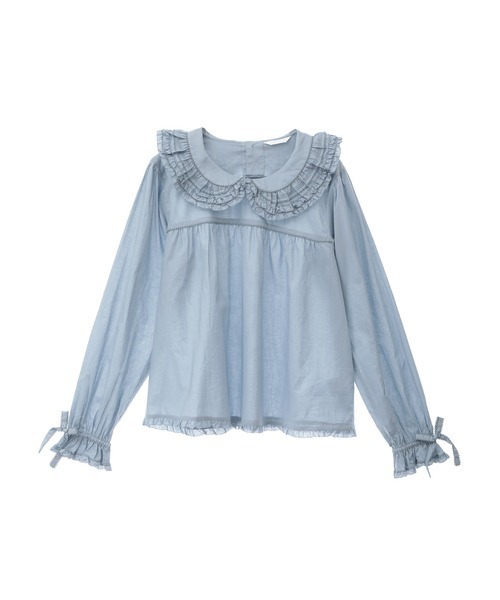 PINK HOUSE（ピンクハウス）の「リボンタイ付きローンブラウス（シャツ