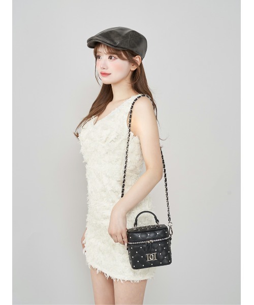 キルティングビジュースクエアミニバッグ（ショルダーバッグ）｜Darich