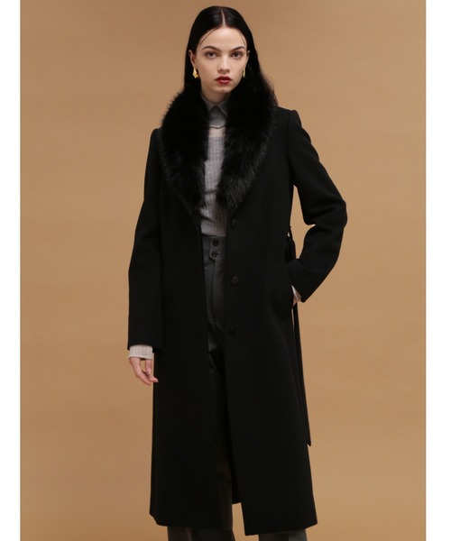 ◇カシミア混ベルテッドコート（ステンカラーコート）｜PINKY&DIANNE