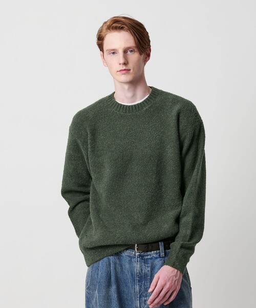 セール】クリンプ コットンウール クルーネック ニット（ニット