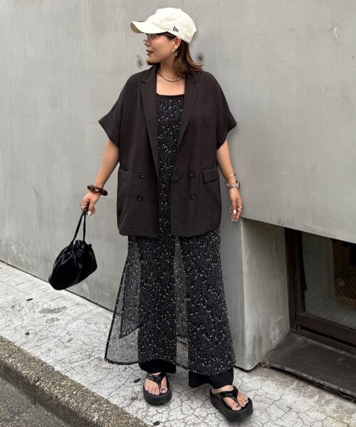 MIX糸メッシュキャミワンピース（ワンピース）｜DISCOAT（ディスコート