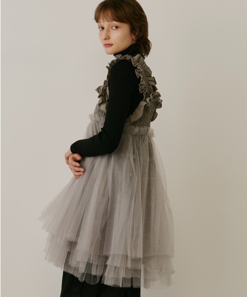 PERNA（ペルナ）の「チュールギャザーキャミソール（シャツ/ブラウス