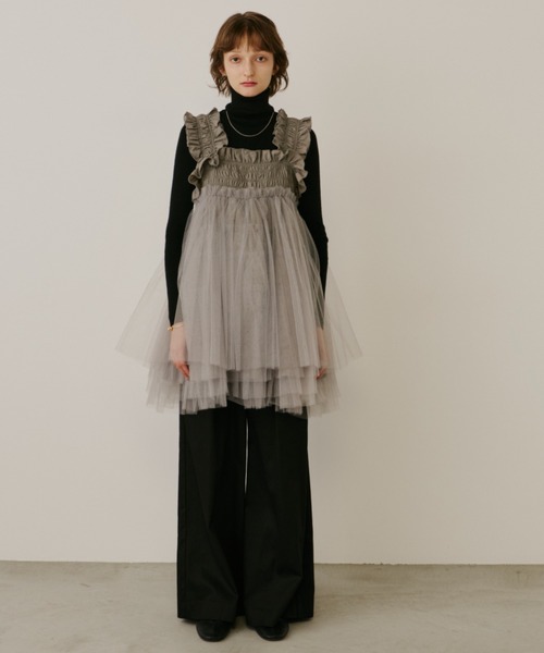 PERNA（ペルナ）の「チュールギャザーキャミソール（シャツ/ブラウス