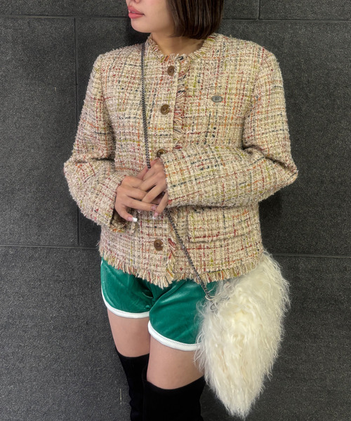 ウールミックス ツイードジャケット FC24W074【Fano Studios