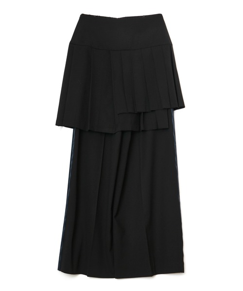 プリーツスカートレイヤードパンツ（スラックス）｜AULA AILA