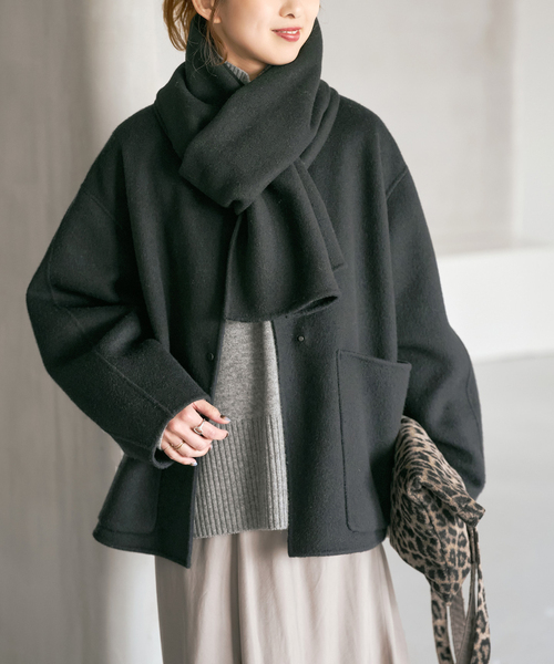 セール】《追加》ビーバーストール付きセットコート（ノーカラーコート