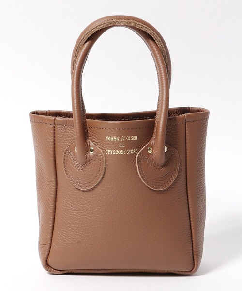 YOUNG & OLSEN/ヤングアンドオルセン EMBOSSED LEATHER TOTE XS レザー