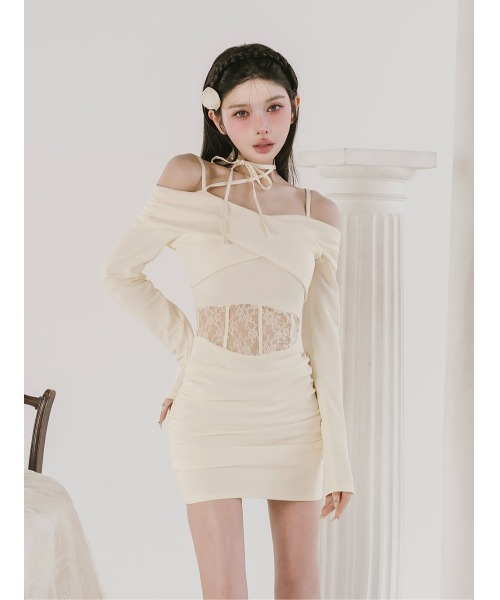 コルセットレースカットミニワンピース（ワンピース）｜Darich