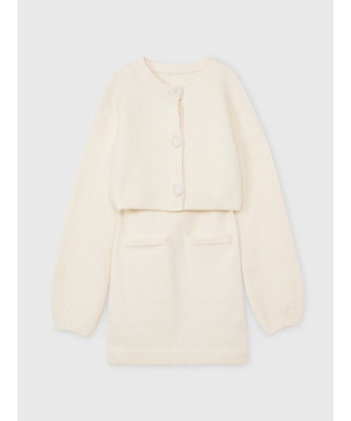 ロゴボタンニットセットワンピース（ワンピース）｜EIMY ISTOIRE