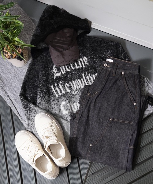 セール】リジットデニム ダブルニー バレルレッグパンツ / Rigid Denim