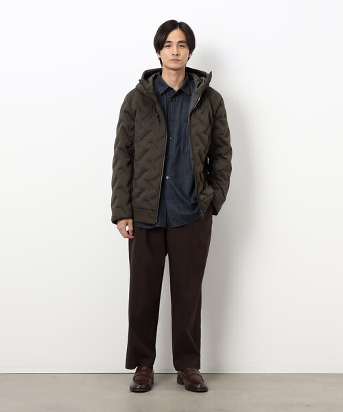 セール】シームレスダウン フード ブルゾン（ダウンジャケット/コート