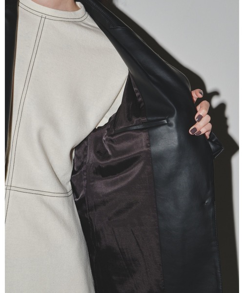 TODAYFUL（トゥデイフル）の「エコレザーテイラージャケット