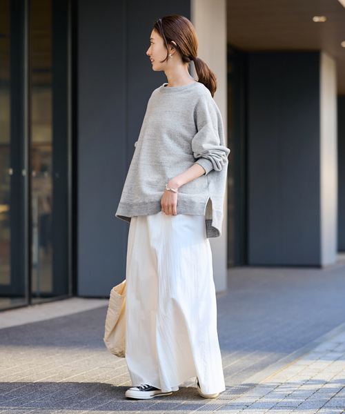 ≪一部カラーWEB限定 / 追加≫ボートネックワイドスウェット