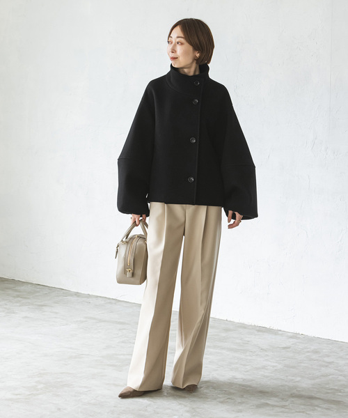 Noble（ノーブル）の「《追加》メルトンパフスリーブショートコート