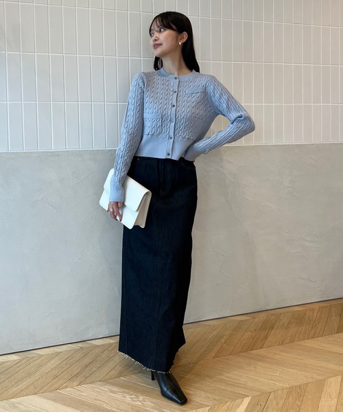 ZOZO限定商品＆限定カラー】リトルケーブルニットカーディガン