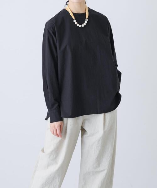 コットンクルーネックプルオーバーシャツ（シャツ/ブラウス）｜かぐれ