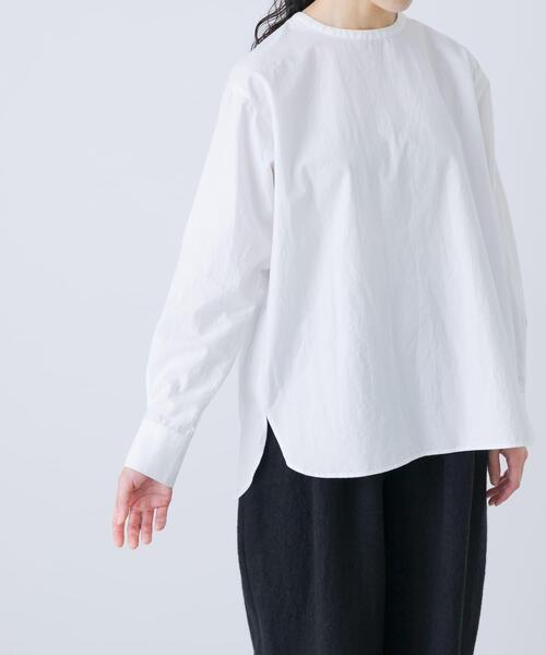 コットンクルーネックプルオーバーシャツ（シャツ/ブラウス）｜かぐれ