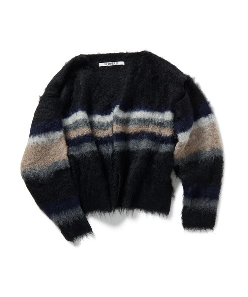 PERVERZE（パーバーズ）の「Double Stripe Knit Cardigan