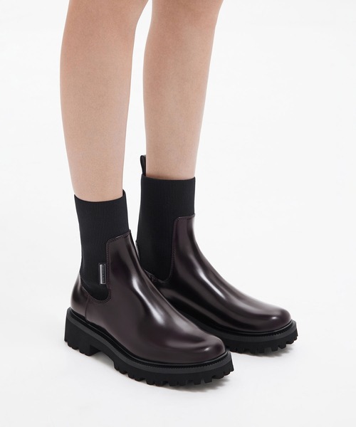 ニットソックス リッジッドソールチェルシーブーツ（ブーツ）｜CHARLES