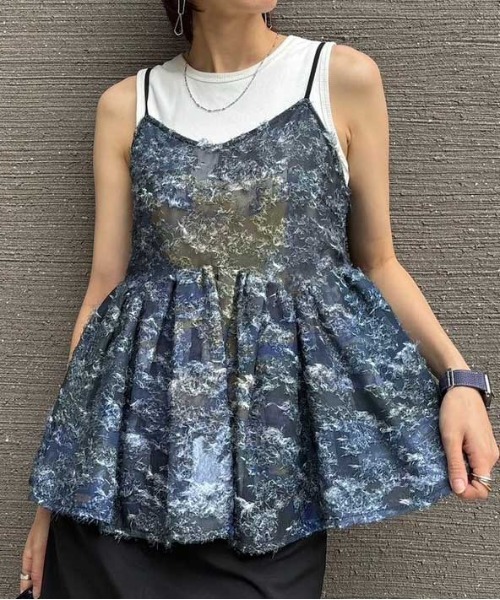 MEDI RACHEL FLUFFY ART CAMISOLE（キャミソール）｜Ameri（アメリ）の