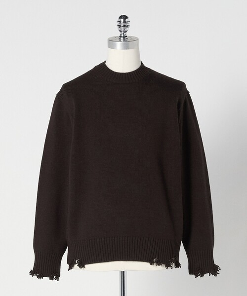 LOEFF＞5ゲージ ダメージ ニット プルオーバー UNISEX（ニット