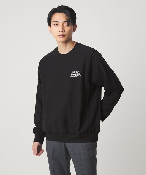 セール】＜Brooks Brothers＞ロゴ クルーネック スウェットシャツ