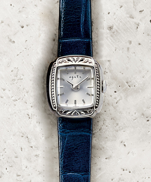 agete（アガット）の「カメレオンウォッチ革ベルト 【AGETE41SV時計