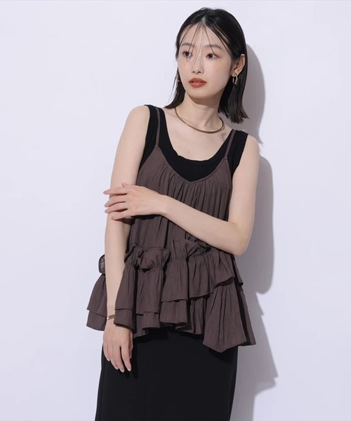 Mystrada（マイストラーダ）の「フリルティアードキャミ（シャツ