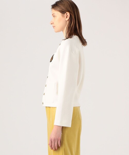 caban（キャバン）の「□コットンカシミヤ エンブレムクルーネック