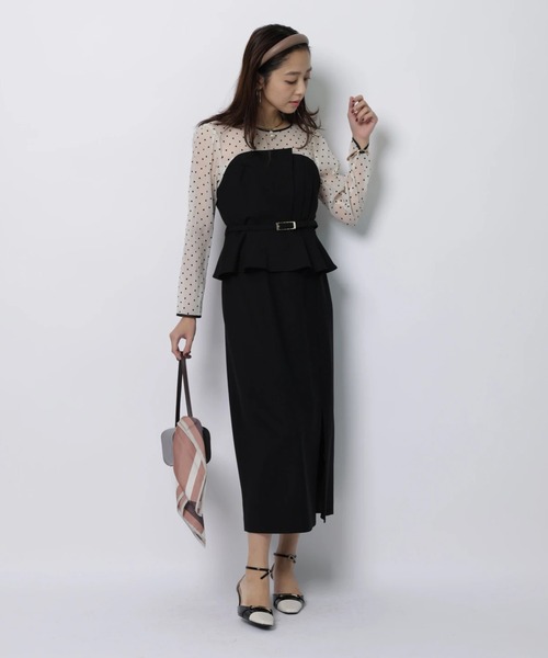 ペプラムワンピース（ワンピース）｜JUSGLITTY（ジャスグリッティー