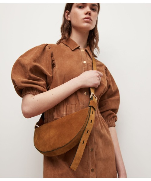 ALLSAINTS（オールセインツ）の「HALF MOON SUEDE CROSSBODY BAG