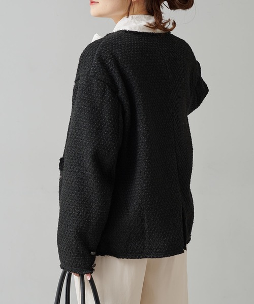 PUAL CE CIN（ピュアルセシン）の「リングツイードノーカラー