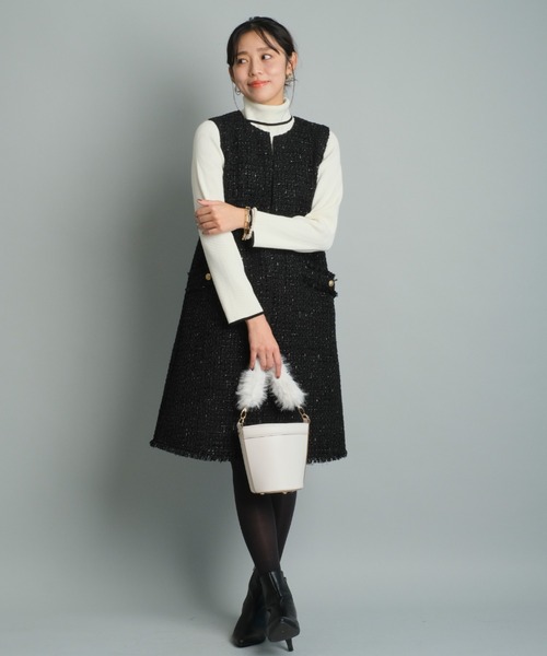 JUSGLITTY（ジャスグリッティー）の「ラメツイードミニジャンスカ