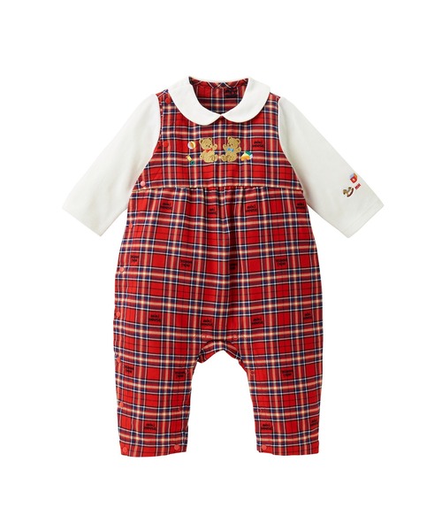 ミキハウスチェックのカバーオール（ロンパース）｜MIKI HOUSE