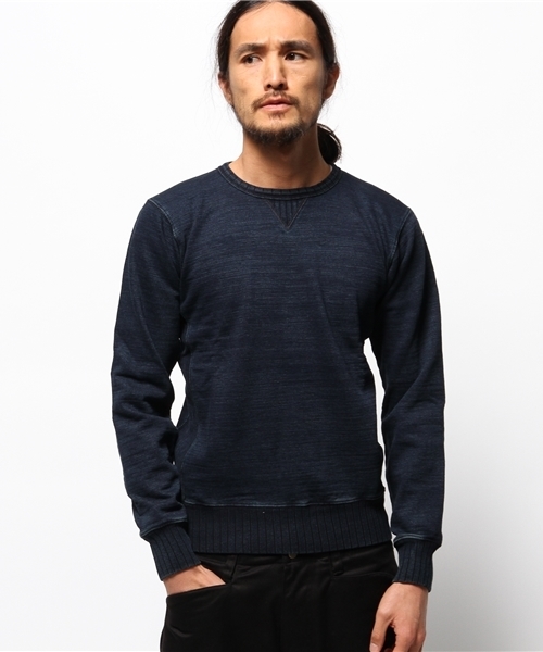 RRL（ダブル アール エル）の「RRL インディゴフリーススウェット