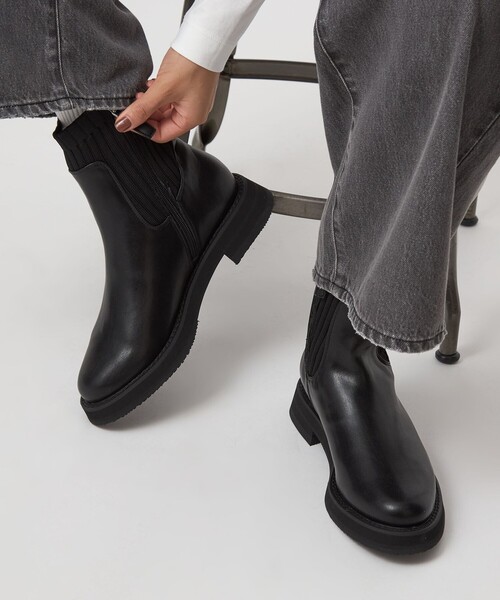 セール】ストレッチ ショートブーツ / サイドゴア 撥水（ブーツ