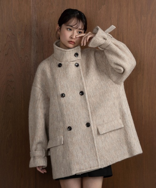 2way shaggy midi coat【Amiur × minami】 / 2wayシャギーミディコート