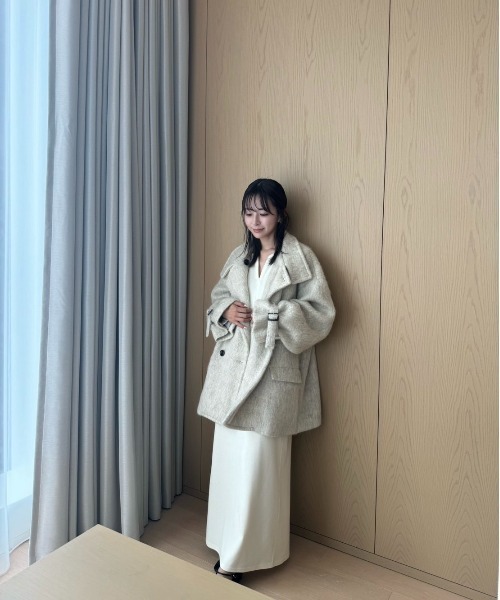 2way shaggy midi coat【Amiur × minami】 / 2wayシャギーミディコート