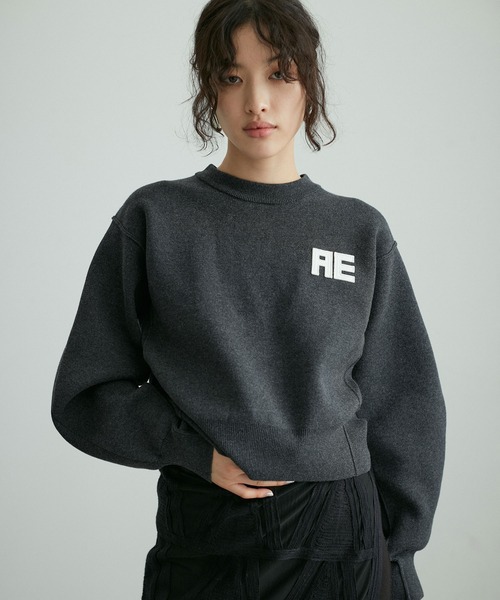 サステナブル・洗える】フェルト刺しゅうニットプルオーバー（ニット