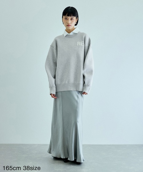 サステナブル・洗える】フェルト刺しゅうニットプルオーバー（ニット