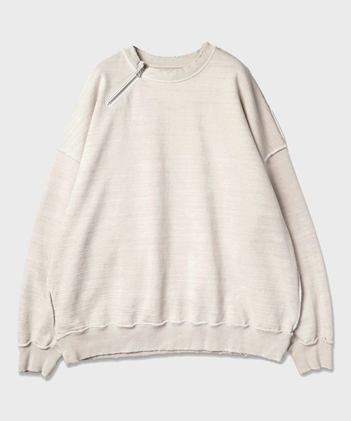 Jieda（ジエダ）の「DAMAGE ZIP OVER SWEAT CREW（スウェット）」 - WEAR